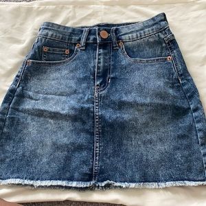 Slightly Bleached Blue Jean Skirt